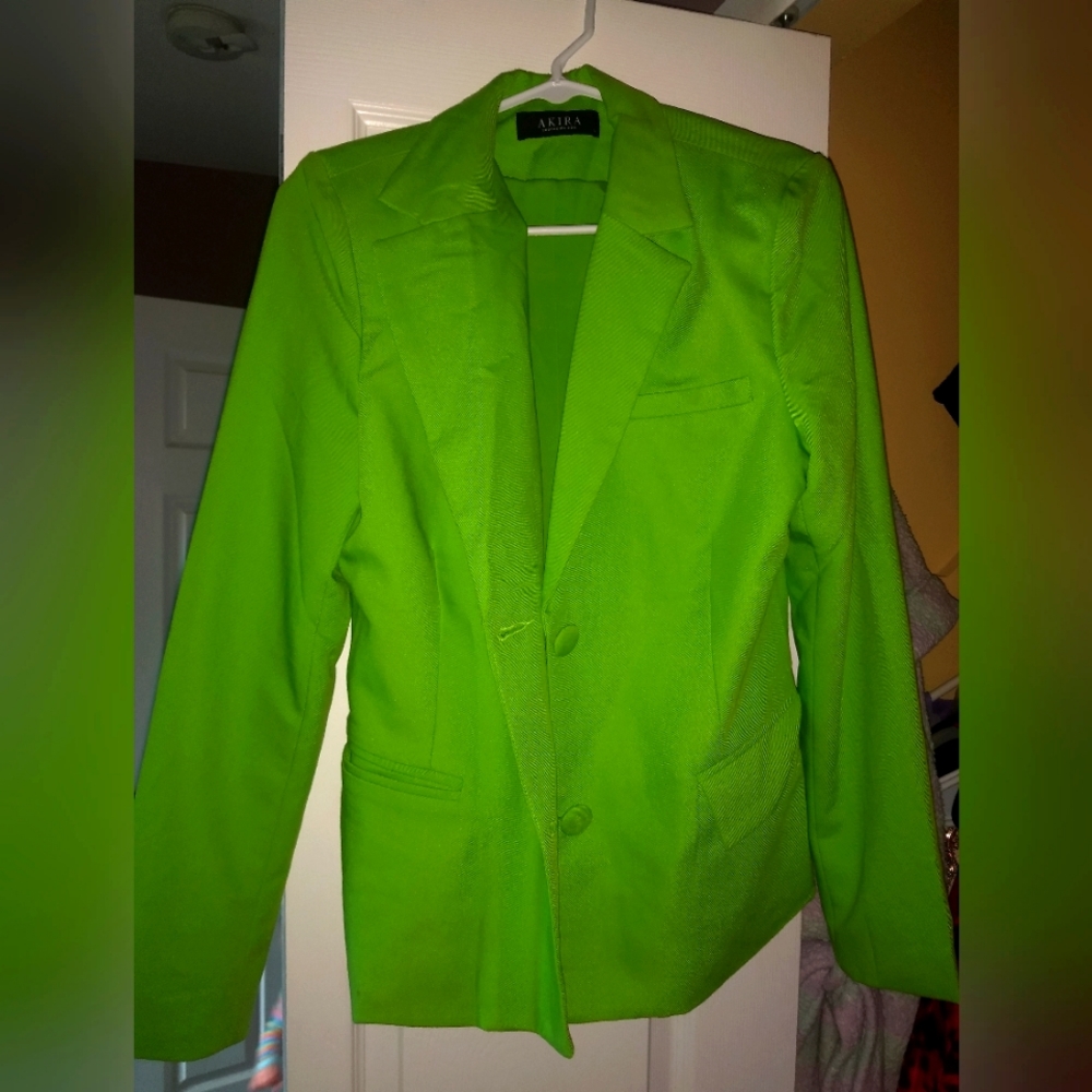 Bright green blazer